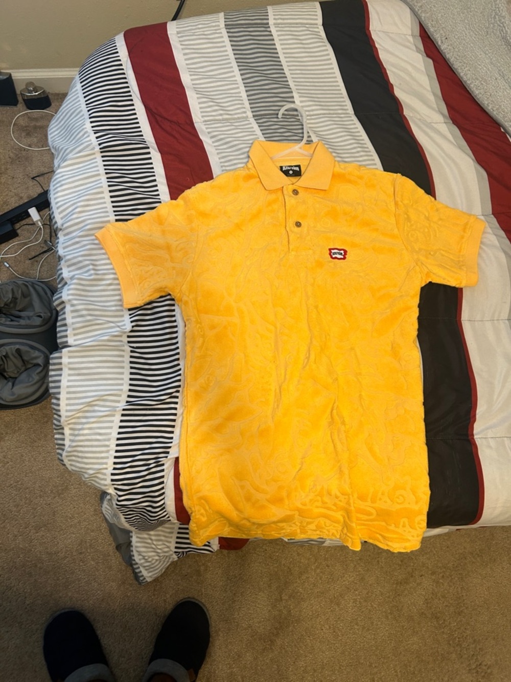 Icecream Yellow Textured Polo Shirt